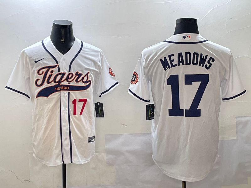 Men Detroit Tigers #17 Meadows White Jointly Name 2025 Nike MLB Jersey style 3->chicago cubs->MLB Jersey